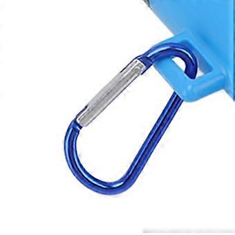 Distributeur de sacs à déjections canines avec mousqueton en métal et 1 rouleau de sacs à déjections canines. Bac à déjections bleu foncé et 1 rouleau de sacs à déjections canines inclus.
