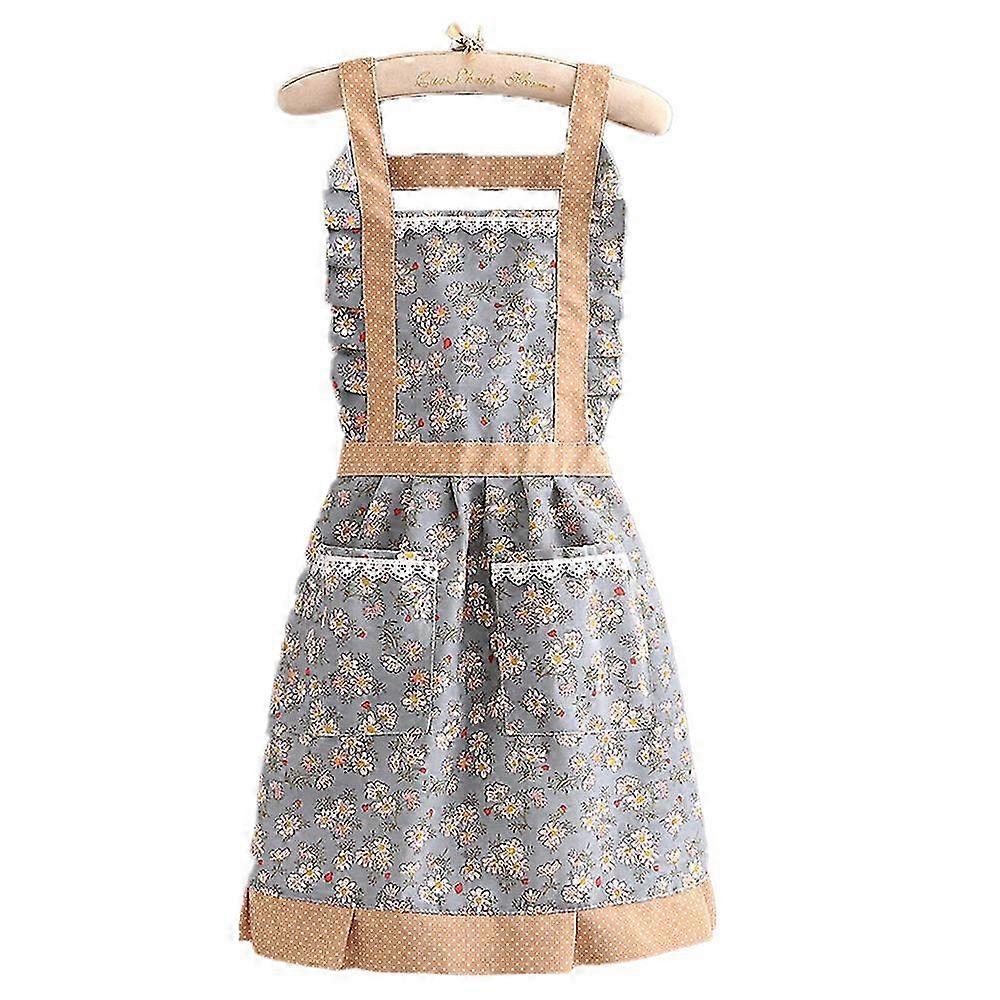 Breathable Floral Apron Large Bib