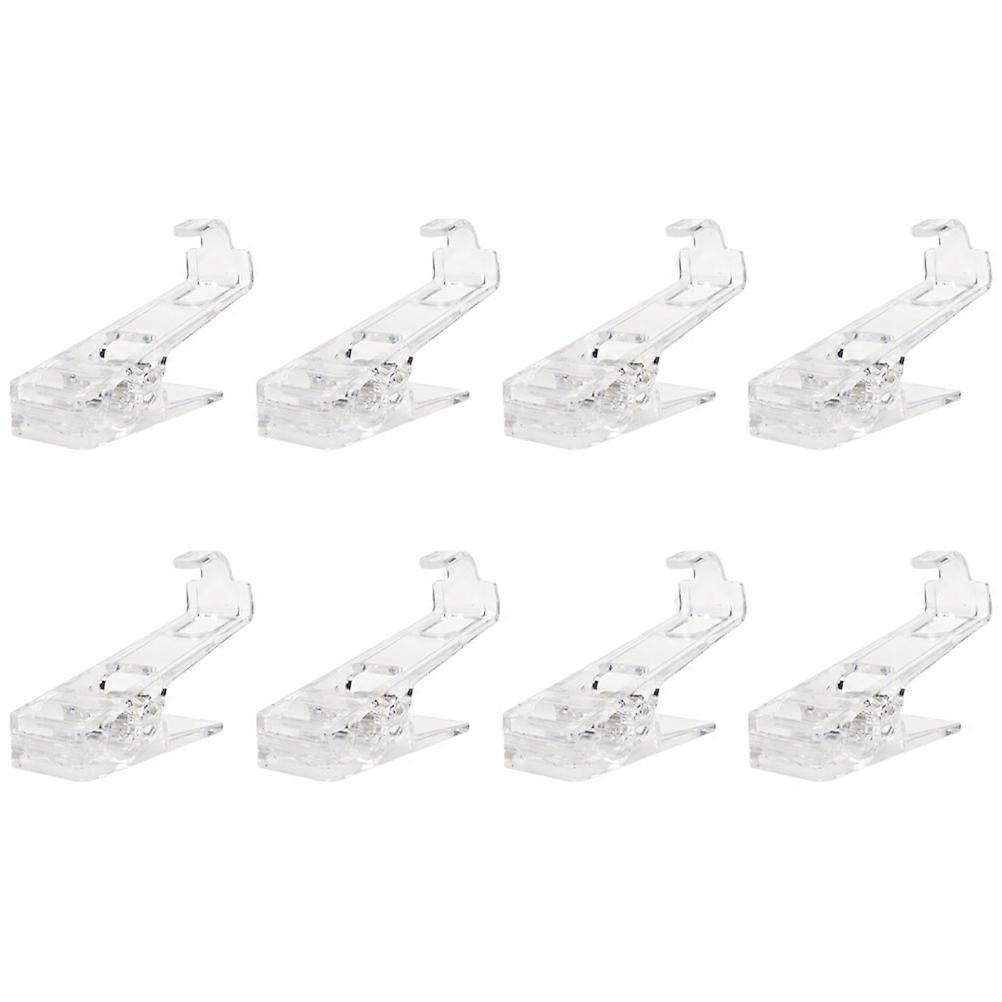 Rustproof Fixing Clips for Clothes Hangers with 8Pcs Transparent Laundry Clips