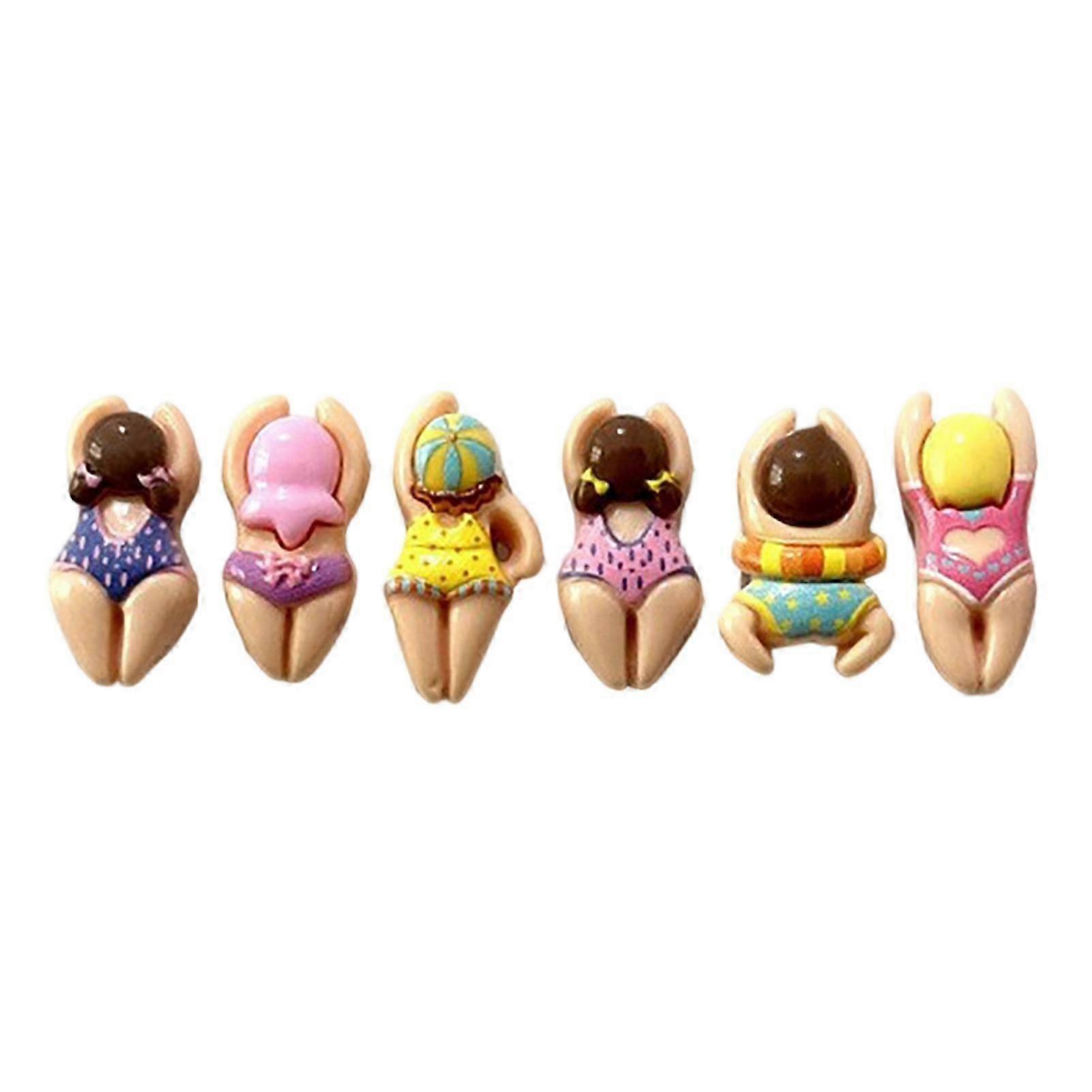 3D Swim Figure Cartoon Magnet Set