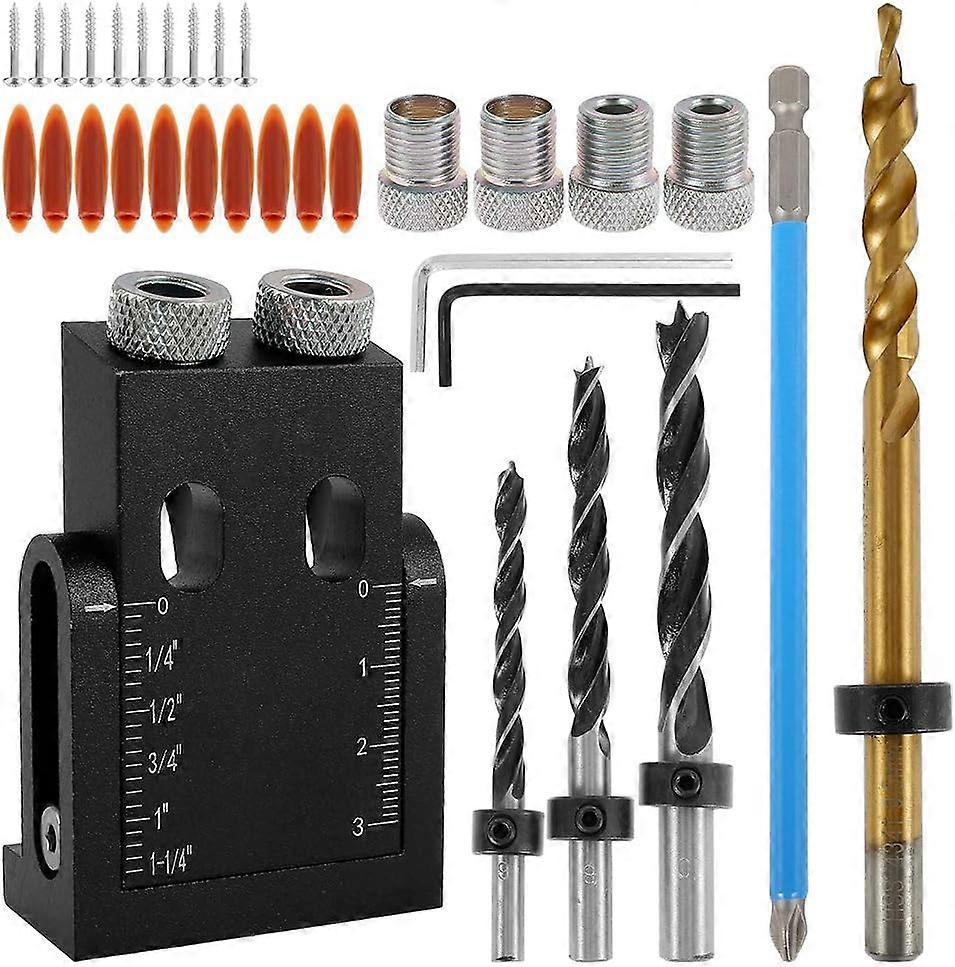Corner Drilling Dowel Bit Kit Woodworking DIY