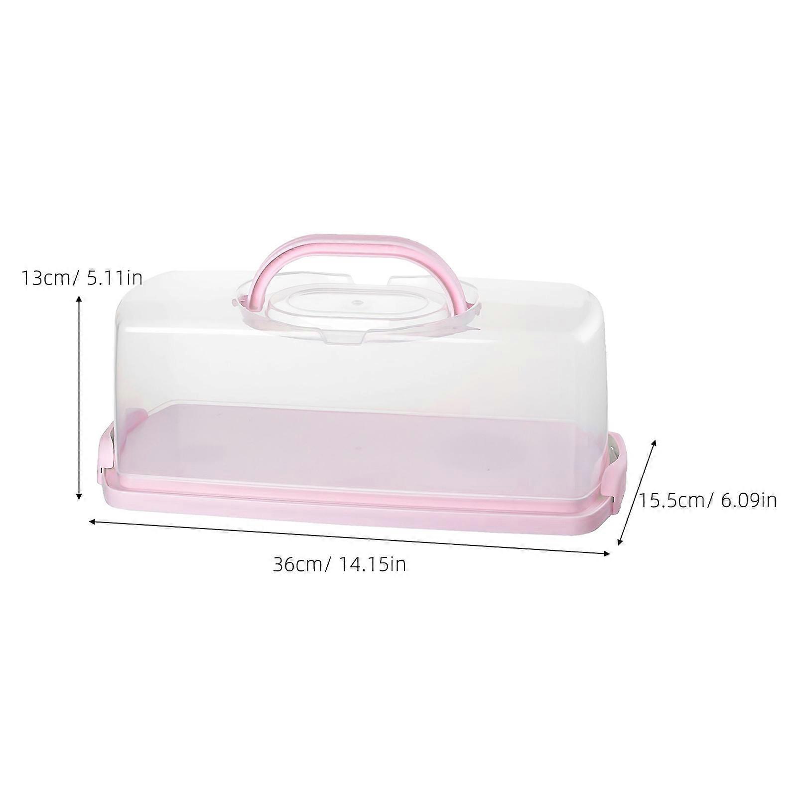 Bread Keeper Plastic Bread Container for Storage Use Portable Pink Box