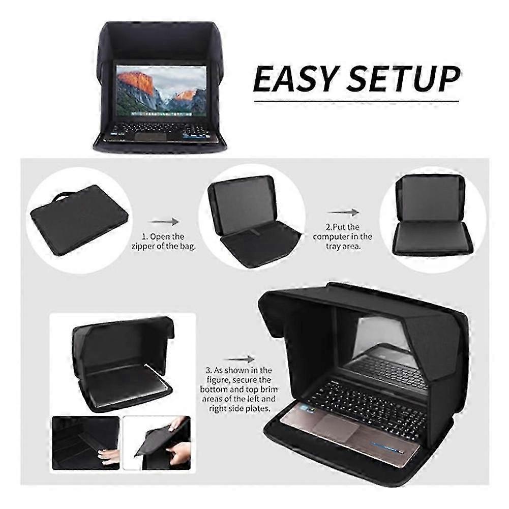 Adjustable Laptop Sun Shade Privacy Hood