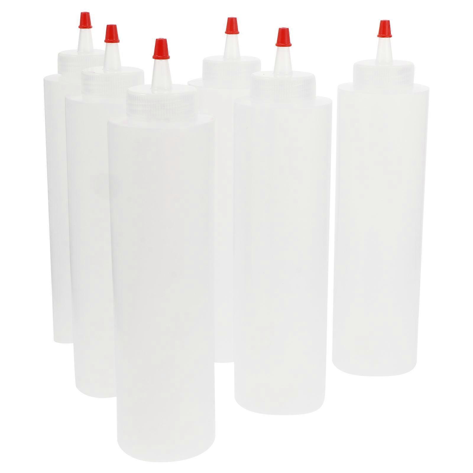 Condiment Squeeze Bottles for Sauce Storage 6Pcs Assorted Color