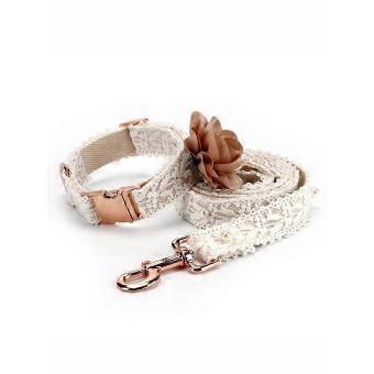 Elegant Lace Collar Set With Removable Flowers