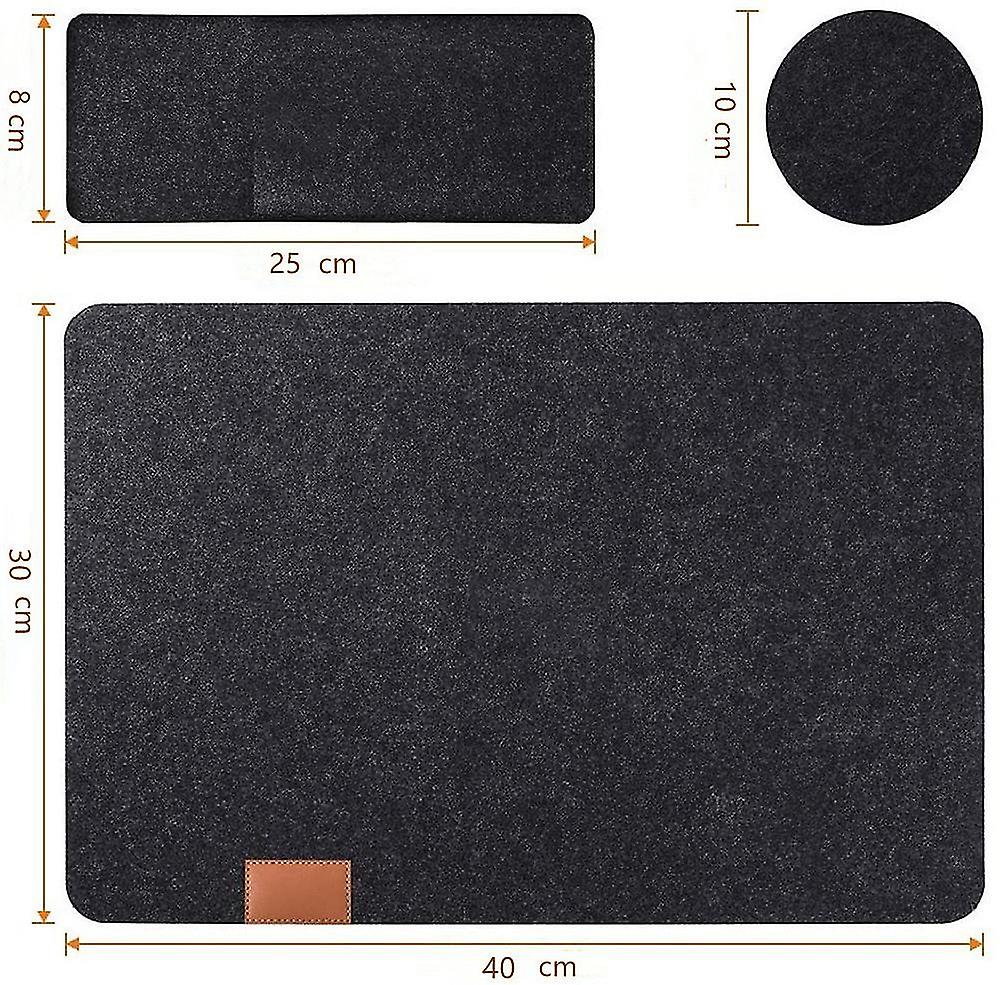 Felt Placemats Coasters Cutlery Set, Heat-resistant Non-slip Table Place Mats For Home And Restaurant Washable Table Mats Set