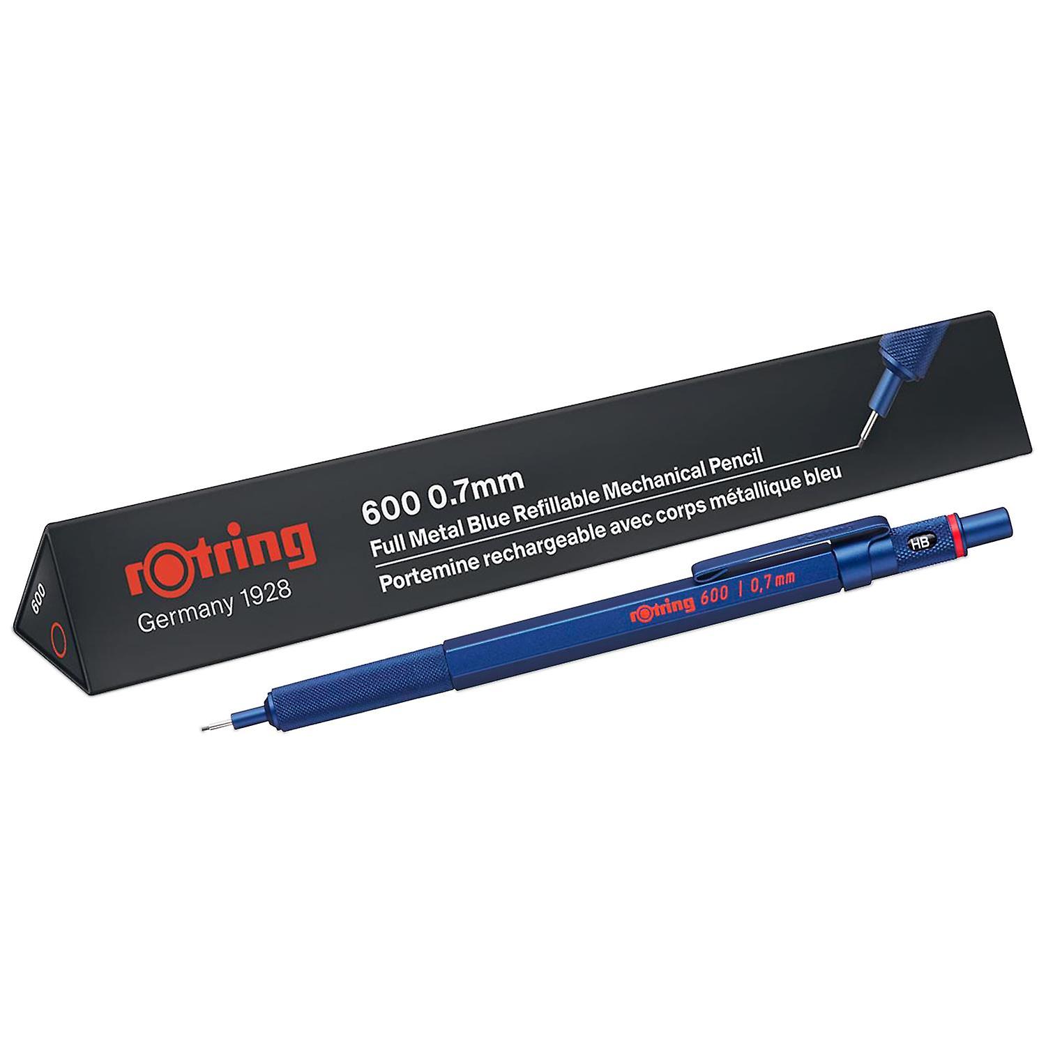 rOtring 600 Medium Point Metallic Blue Mechanical Pencil, 0.7 mm