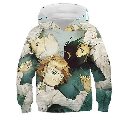 2022秋冬新着子供服セーター約束ネバーランドアニメーション全幅プリントパーカー長袖トップパーカー