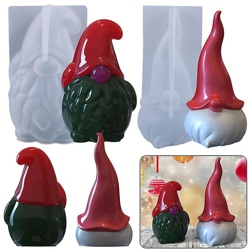 Santa Claus Candle Silicone Molds Soap Christmas Tree Candle Making Set Decor