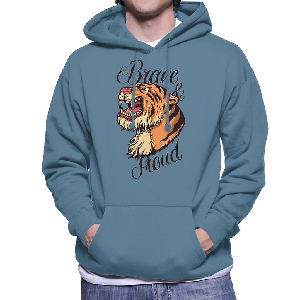 Modig og stolt Tiger hodet Hettegenser