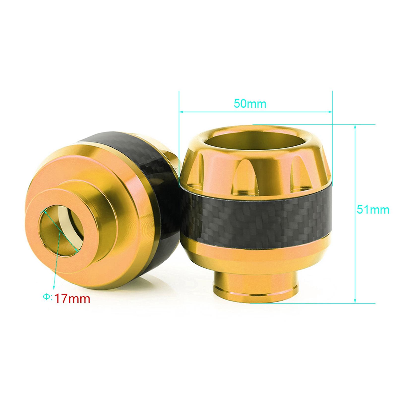1 Pair of Carbon Fiber Motorcycle Front Fork Frame Sliders Crash Protection