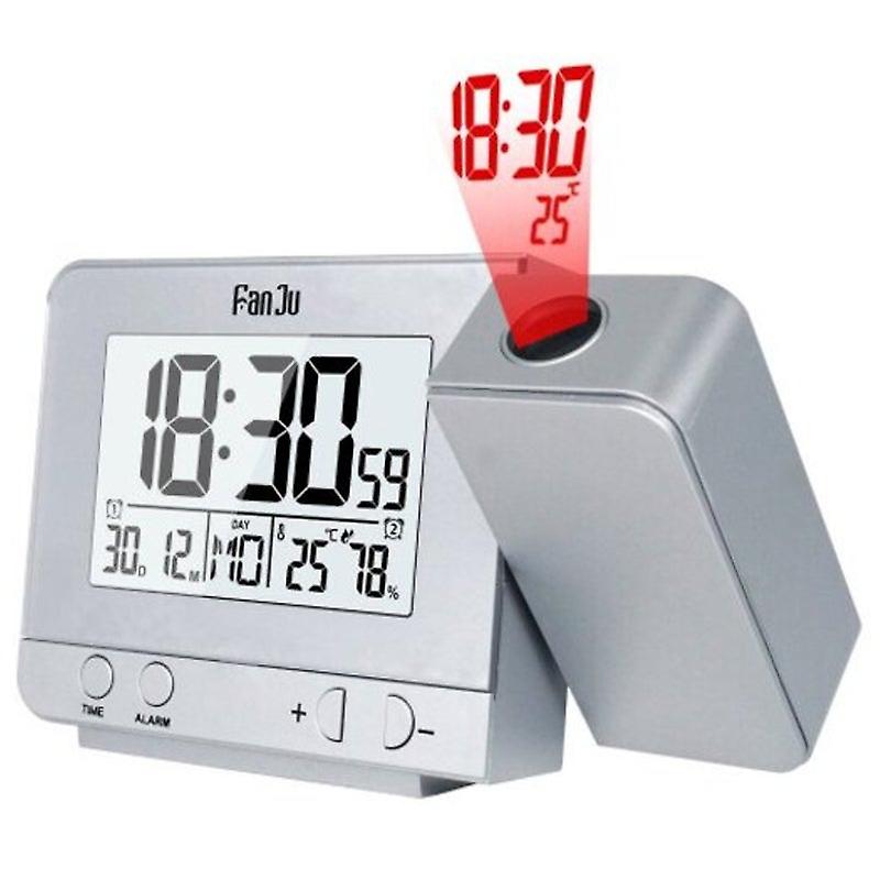 Fj3531s Projection Alarm Clock Temperature Time With Usb Charger Port Humidity Alarm Clocks & Clock Radios