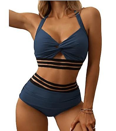 Femmes Deux Pices Maillots de bain Taille Haute 2 Pices Maillots de bain Bikini Ensembles