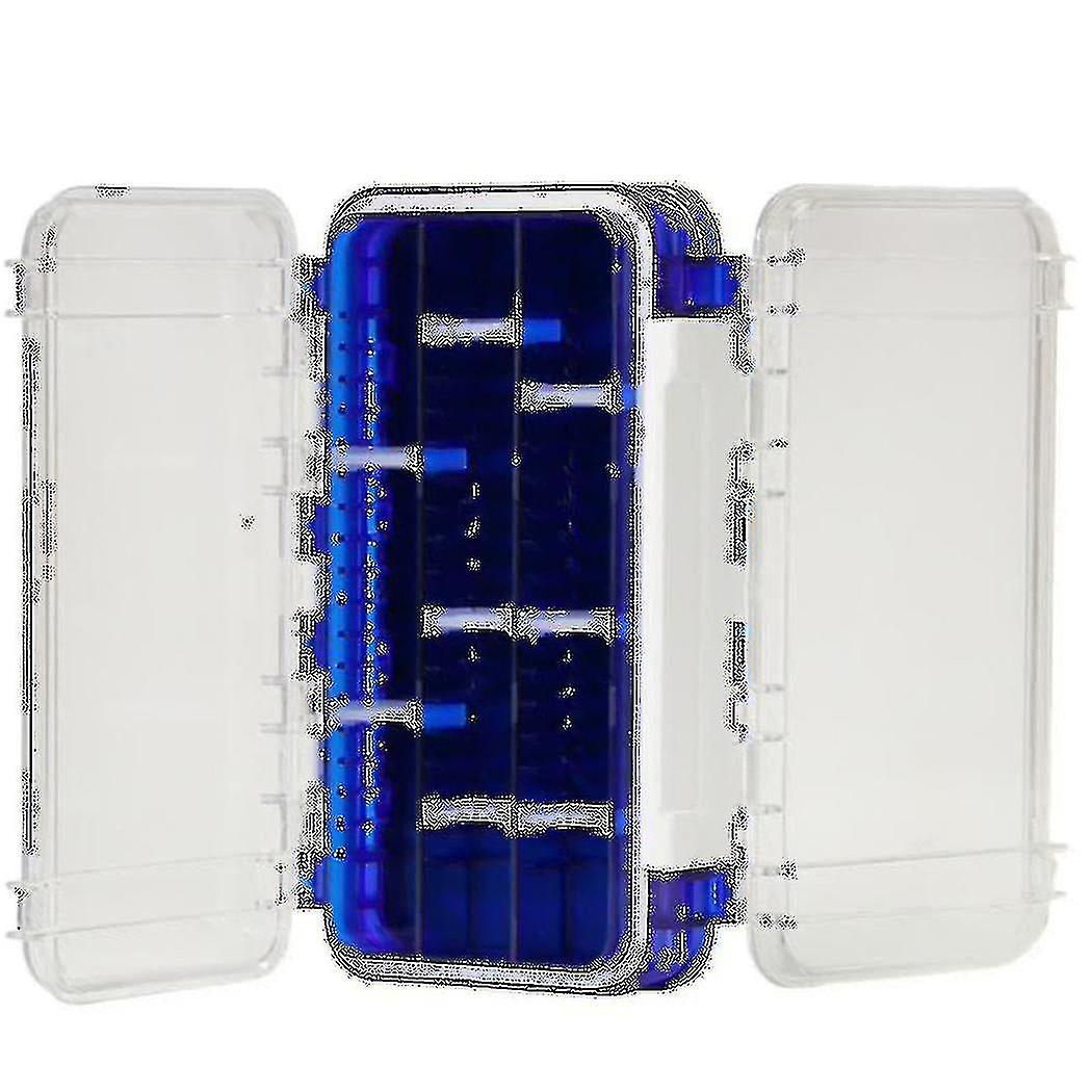 Double Sided Fishing Tackle Box Bait Lure Hook Storage Box : Blue