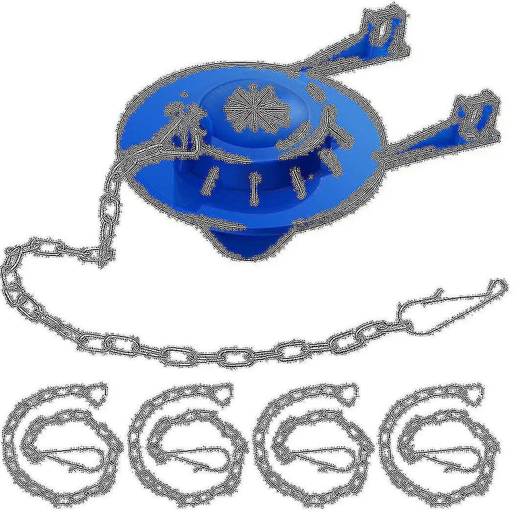 Toilet Flappers Replacement Universal Rubber Toilet Bowl Flapper With 4 Pieces Flapper Chains Repla