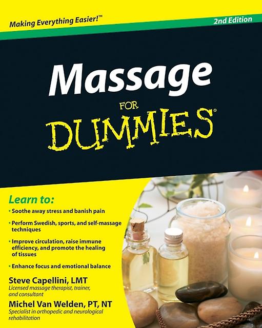 Massage For Dummies by Steve Capellini Paperback Book