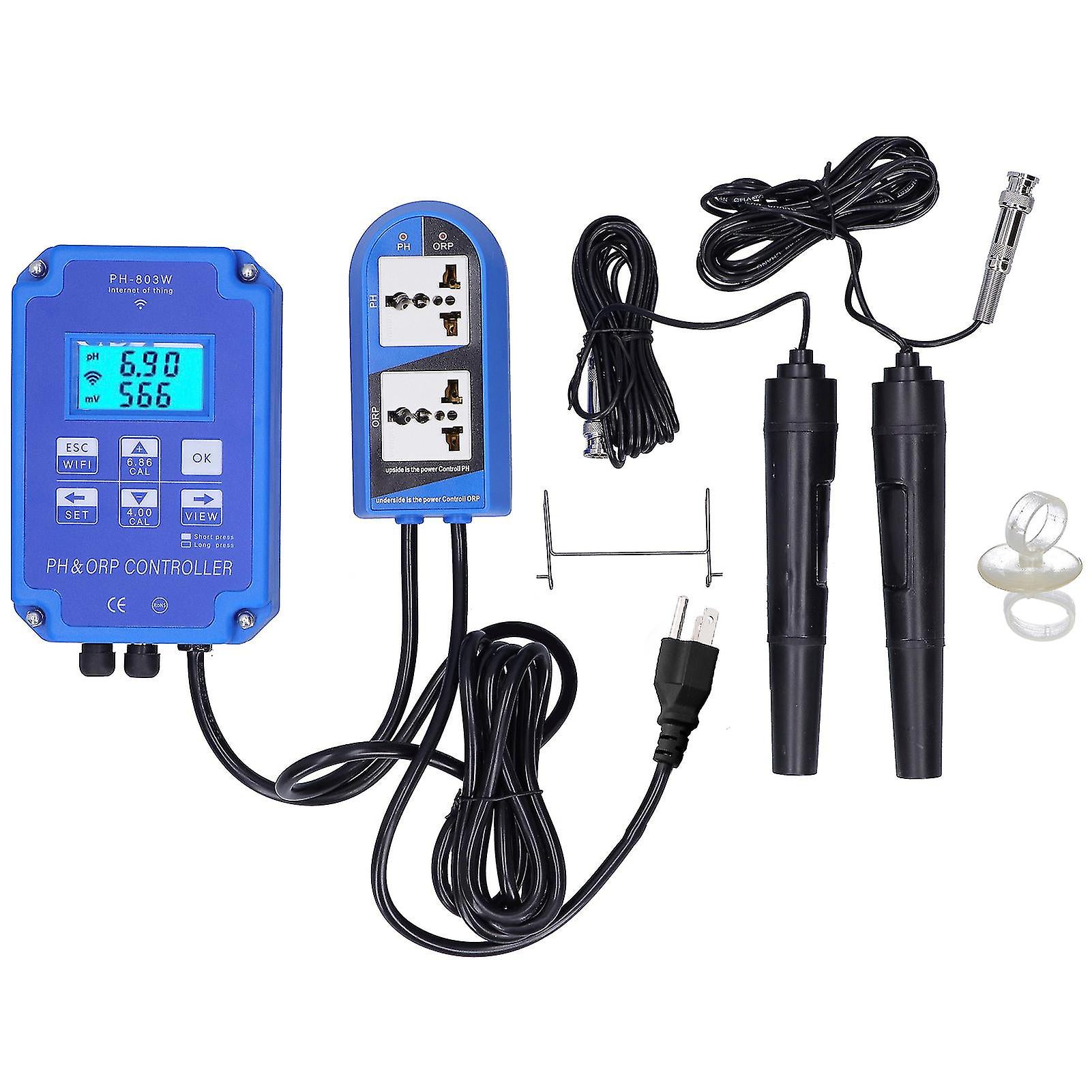 Ph803w Ph Orp Controller Acidity Alkalinity Controller Water Quality Monitoring Toolus Plug 110v