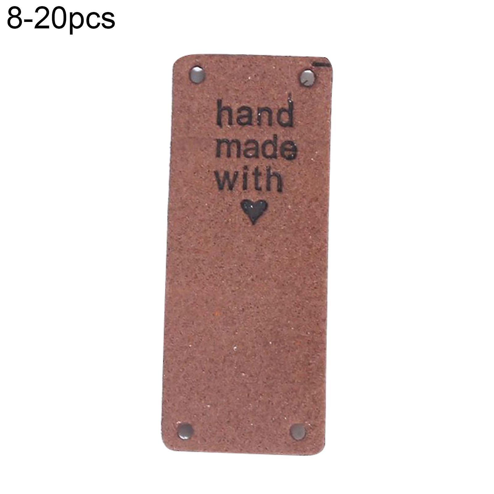 20pcs/set Hat Tag Practical Skin-friendly With 4 Holes Word Knitted Garment Clothes Cap Labels For Decorating