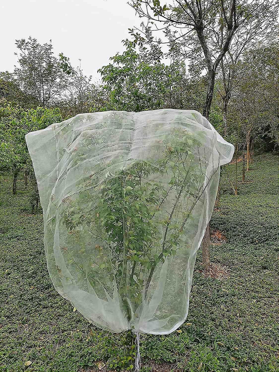 2 Pack Fruit Tree Netting 1m*1.5m, Fine Mesh Insect Netting With Drawstring