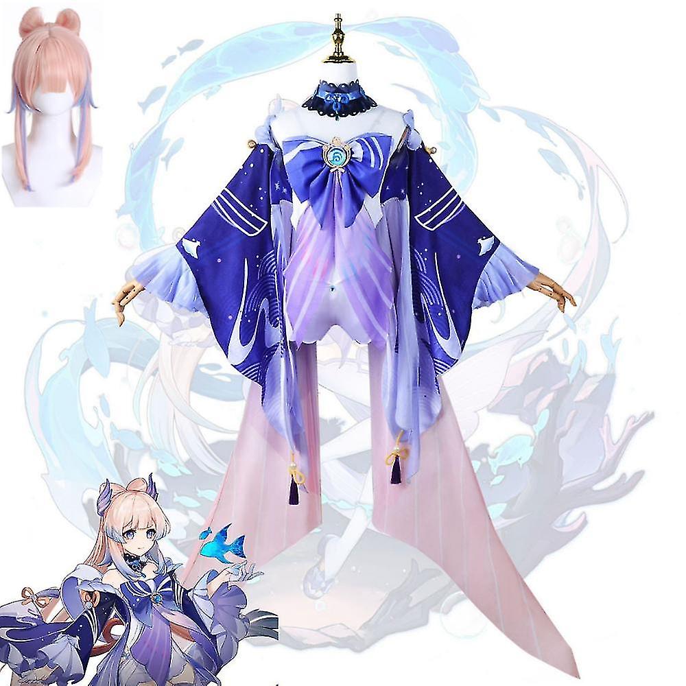 جينشين تأثير سانغونوميا كوكومي تأثيري الباروكات مثير المرأة اللباس الزي الزي الرسمي أنيمي هالوين كرنفال ازياء