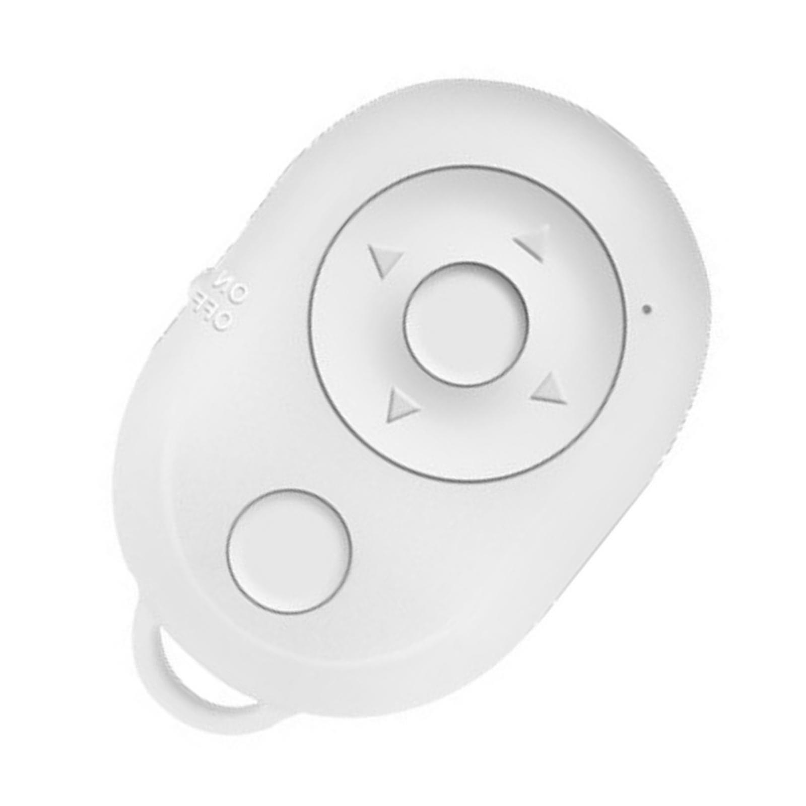 Portable Bluetooth Camera Shutter Remote Selfie Button Clicker White