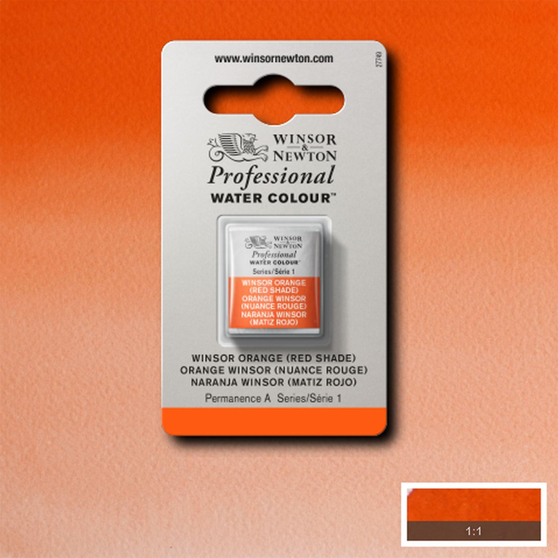 Winsor & Newton Professional Water Colour Half Pan - Winsor Orange (Red Shade)