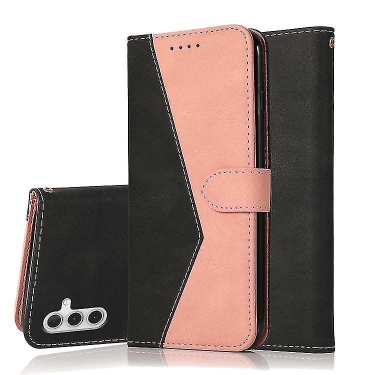For Samsung Galaxy A14 / A04s Dual-color Stitching Leather Phone Case