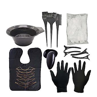 14pcs Hair Dyeing Tool Set Disposable Shower Cap Gloves Hair Dyeing Bow