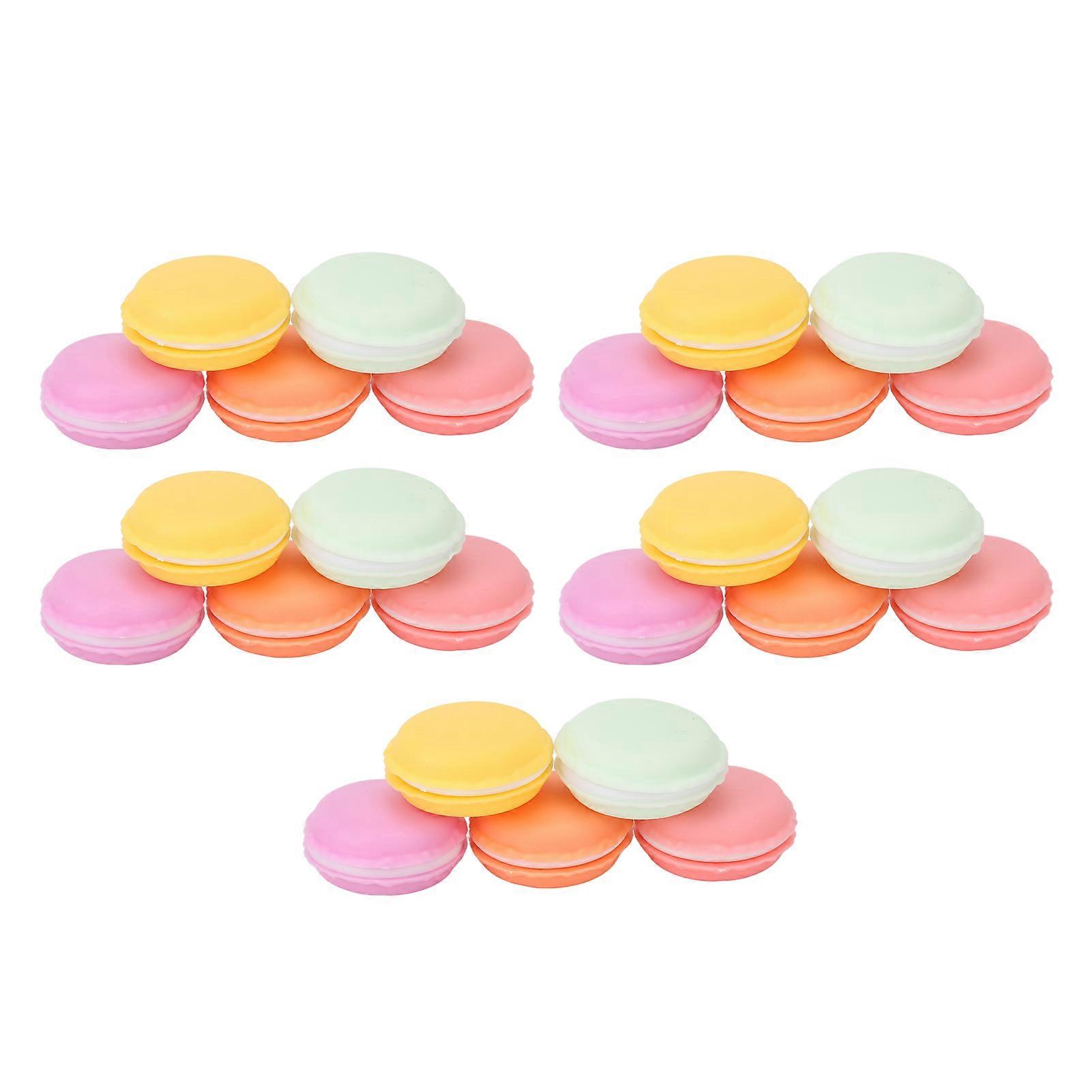 25pcs Macaron Case 5 Colors Glossy Edges ABS Material Compact Portable Jewelry Travel Case for Small Items