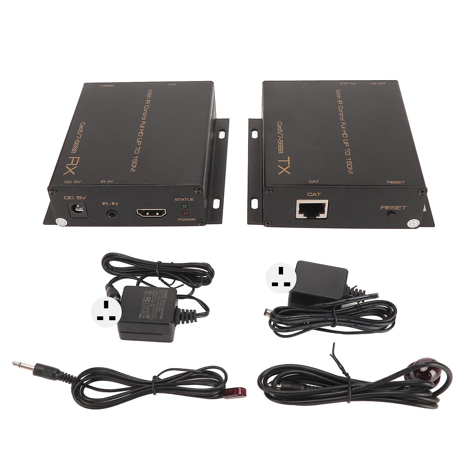 HD-Multimedia-Schnittstellen-Extender von Cat TCP IP-Unterstützung bis zu 492 Fuß Video-Extender 100-240 V UK-Stecker