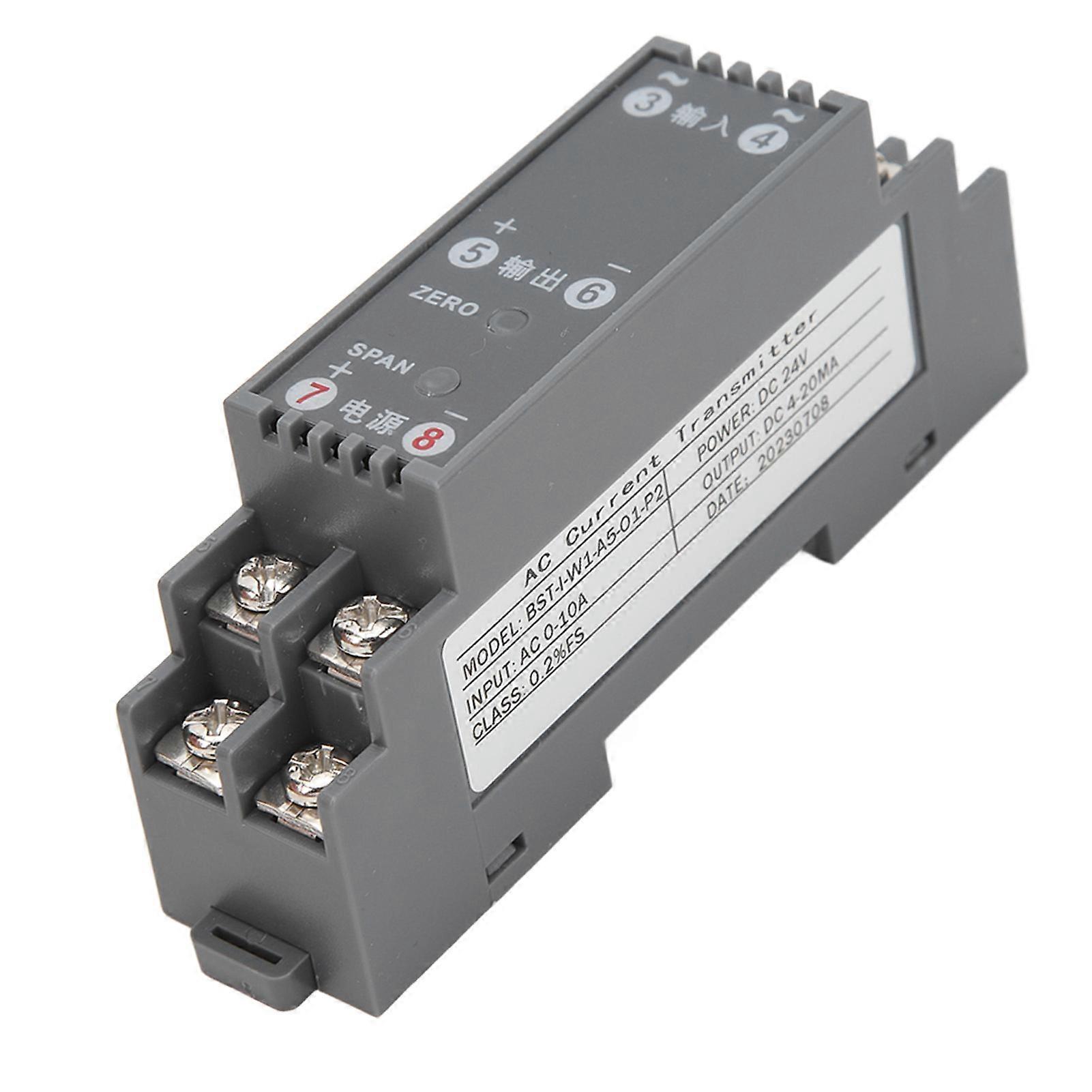 Ouitble 4?20mA Current Transmitter AC Current Transmitter, 1 in 1 Out Signal Isolation, 4-20mA Current Transmitter for Power Distribution Control