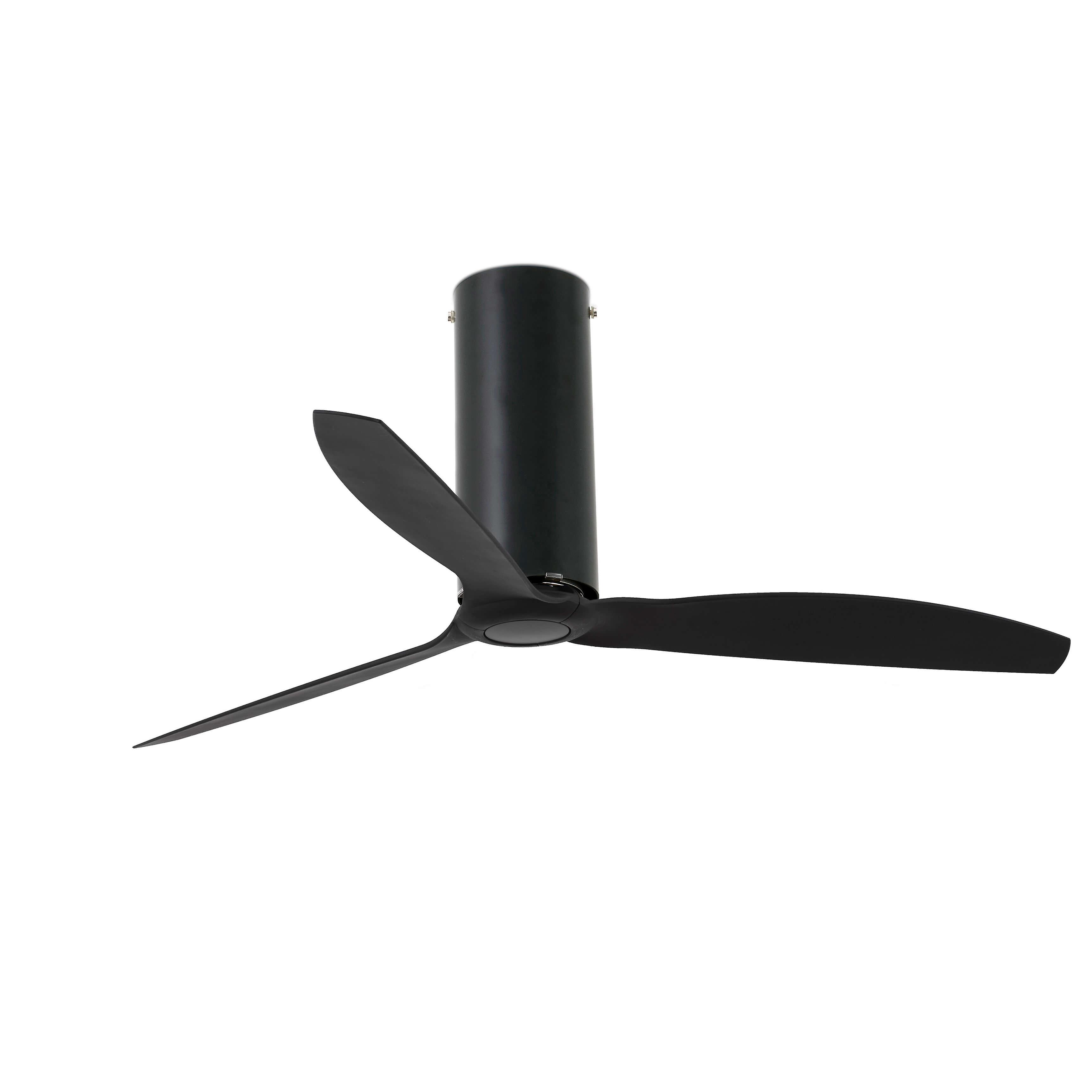 DC ceiling fan Tube Matt Black with remote