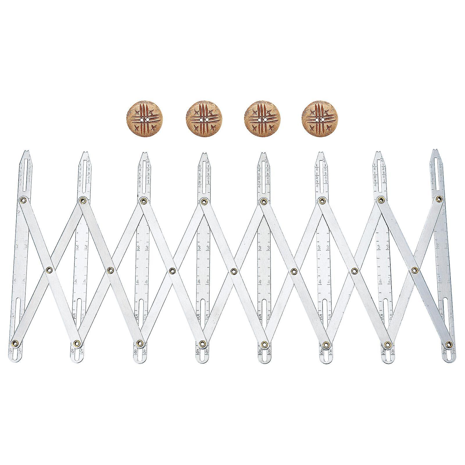 Telescopic Silver Positioning Ruler Measuring Tools Expanding Sewing Gauge-hao