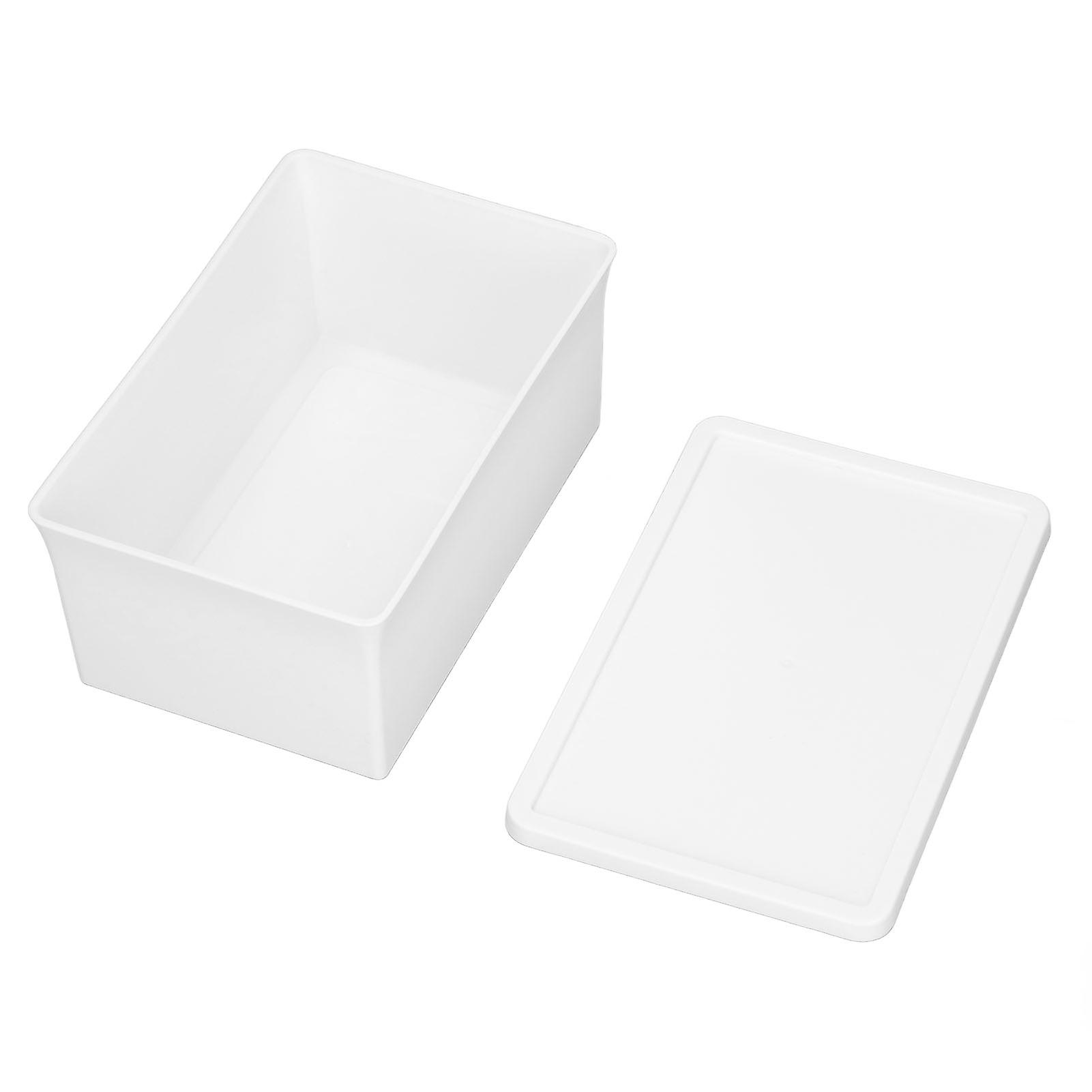 Plastic Desktop Storage Box Multifunction Dustproof Storage Box with Lid for Home DesktopS 
