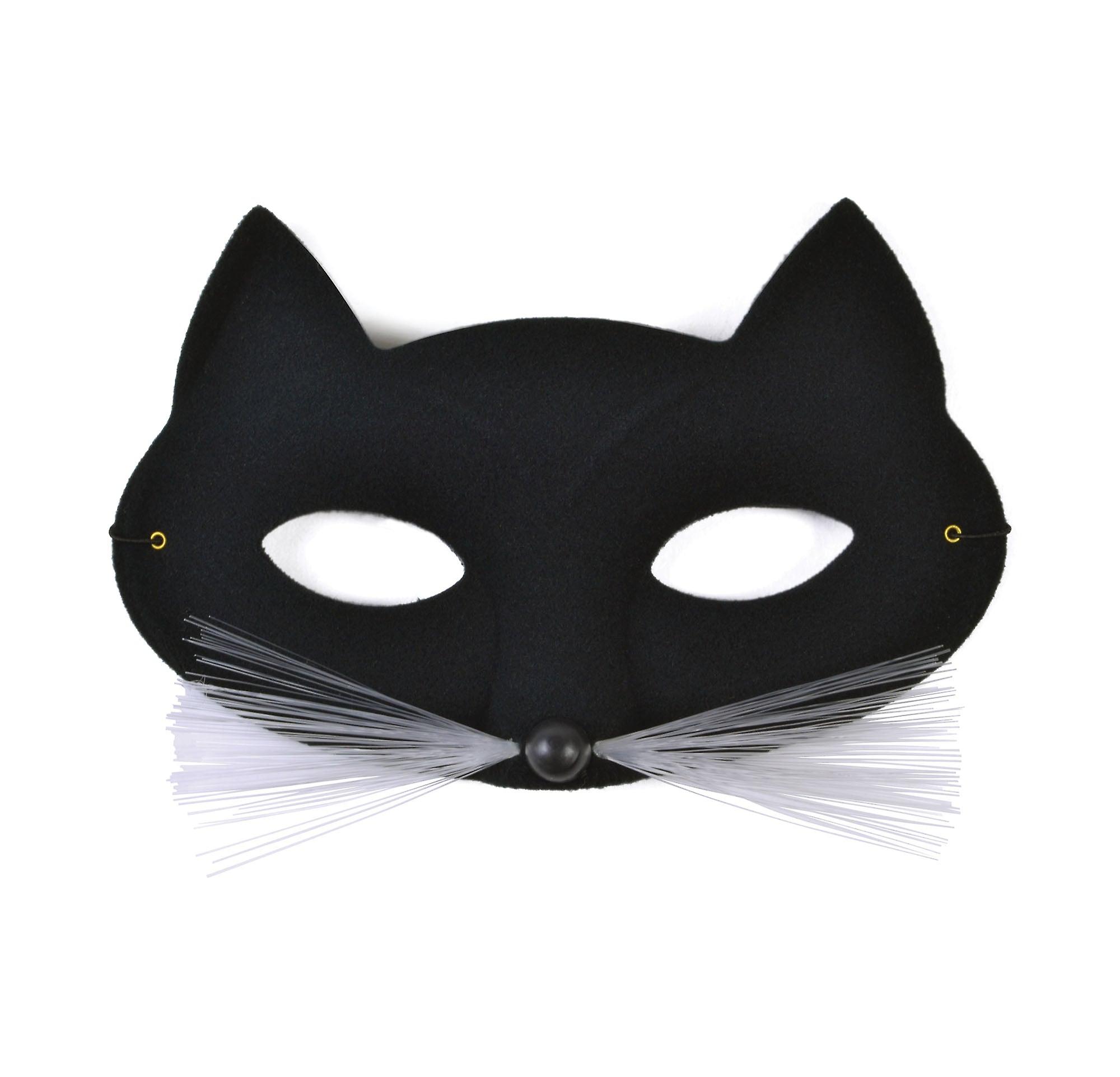 Cat Domino Eye Mask Black Masks Unisex Em338