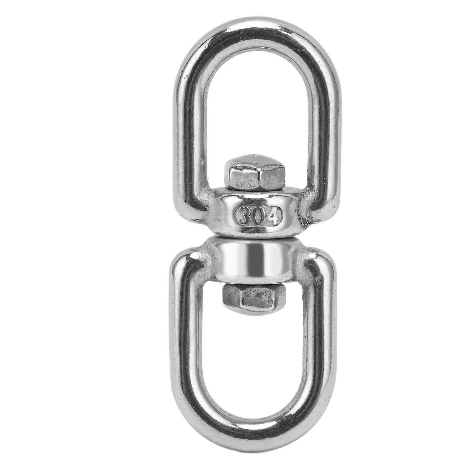 304 Stainless Steel Eye to Eye Rotate Ring Corrosion Resistant Key Ring Keychain Connectors for Swings Hanging ChairsM10