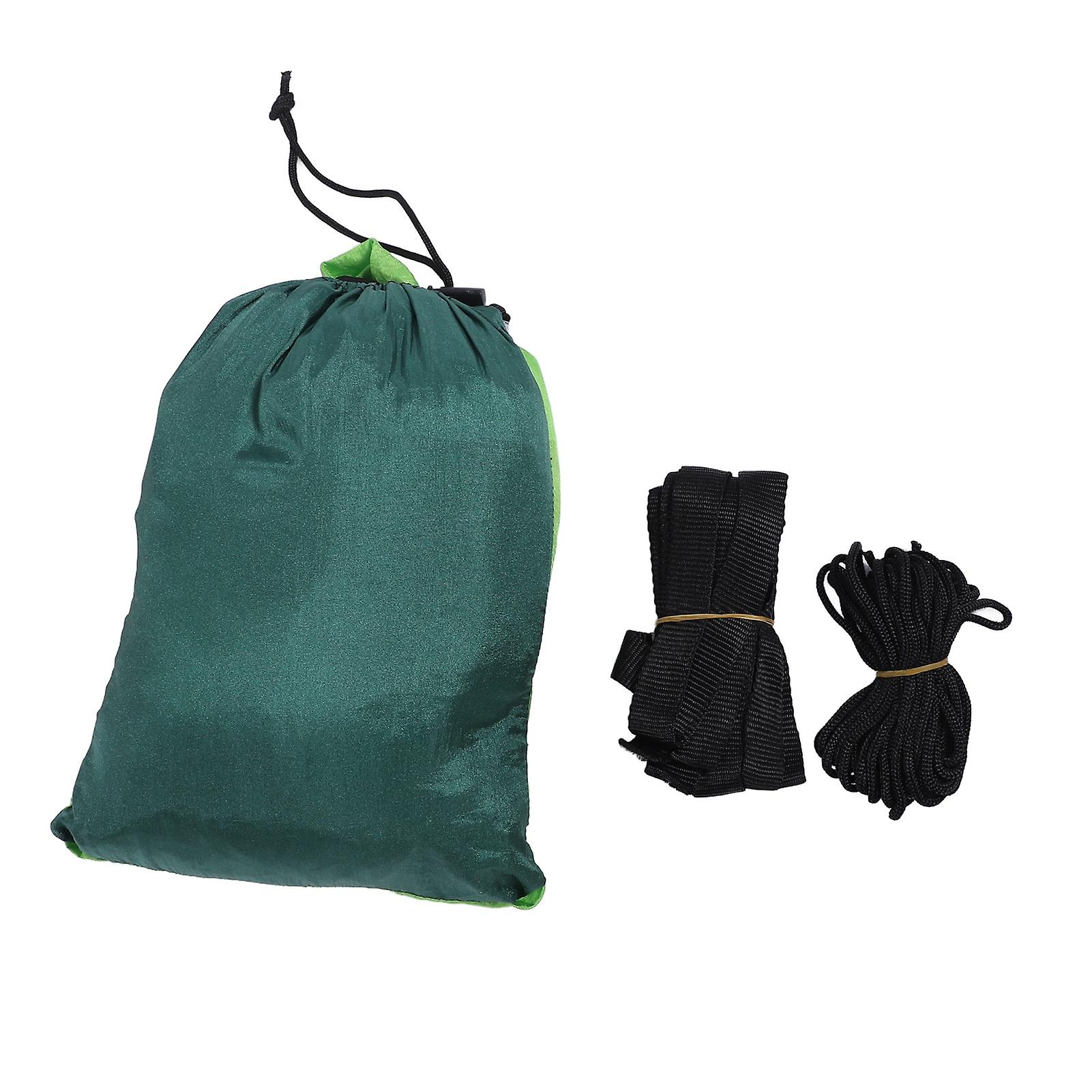 Outdoor Hammock 661lb Load Bearing Lightweight Portable Hammock with Net for Courtyard Camping Picnic Dark Green with Fruit Green (White Net)