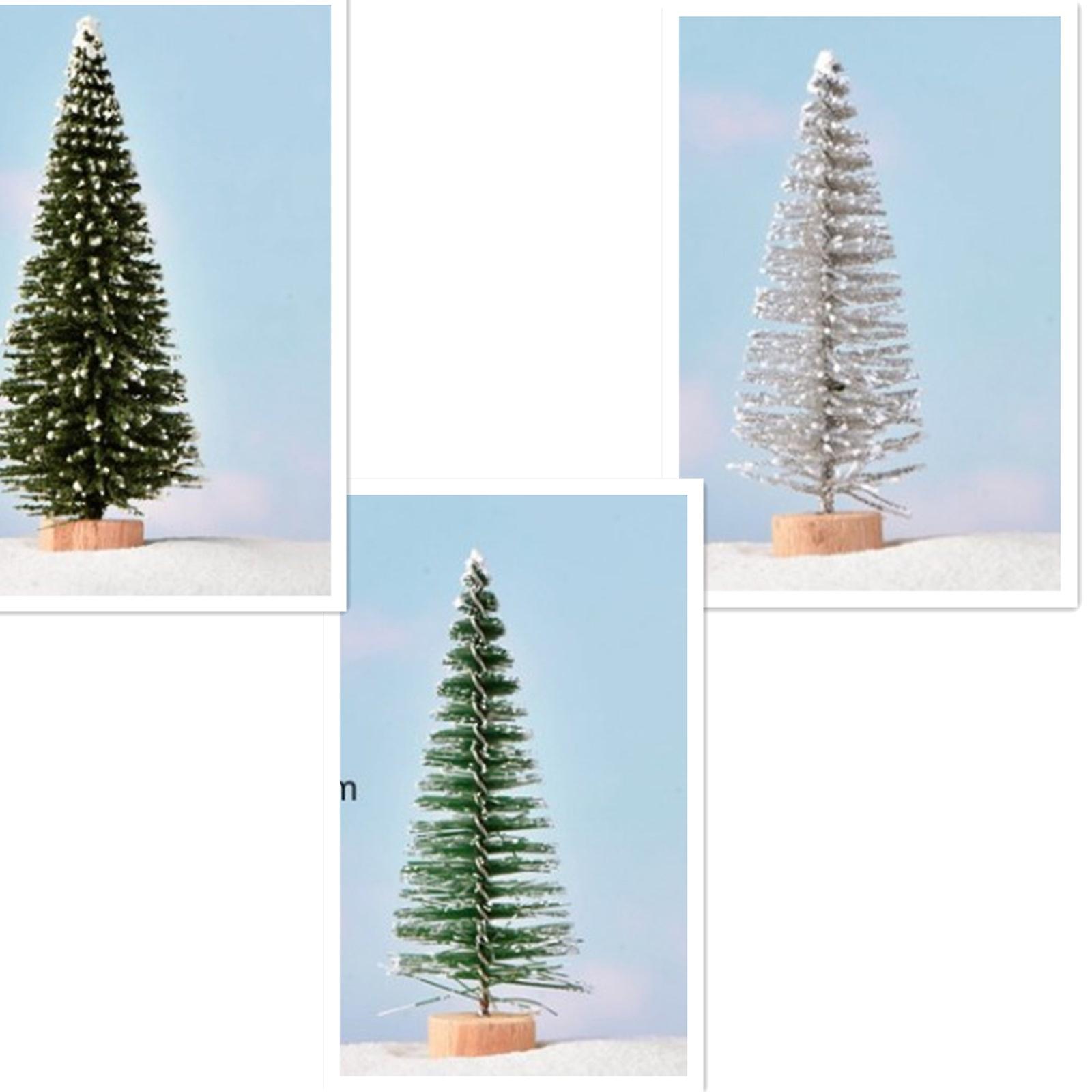 3Pcs/Set Mini Christmas Trees DIY Xmas Bottle Brush Trees