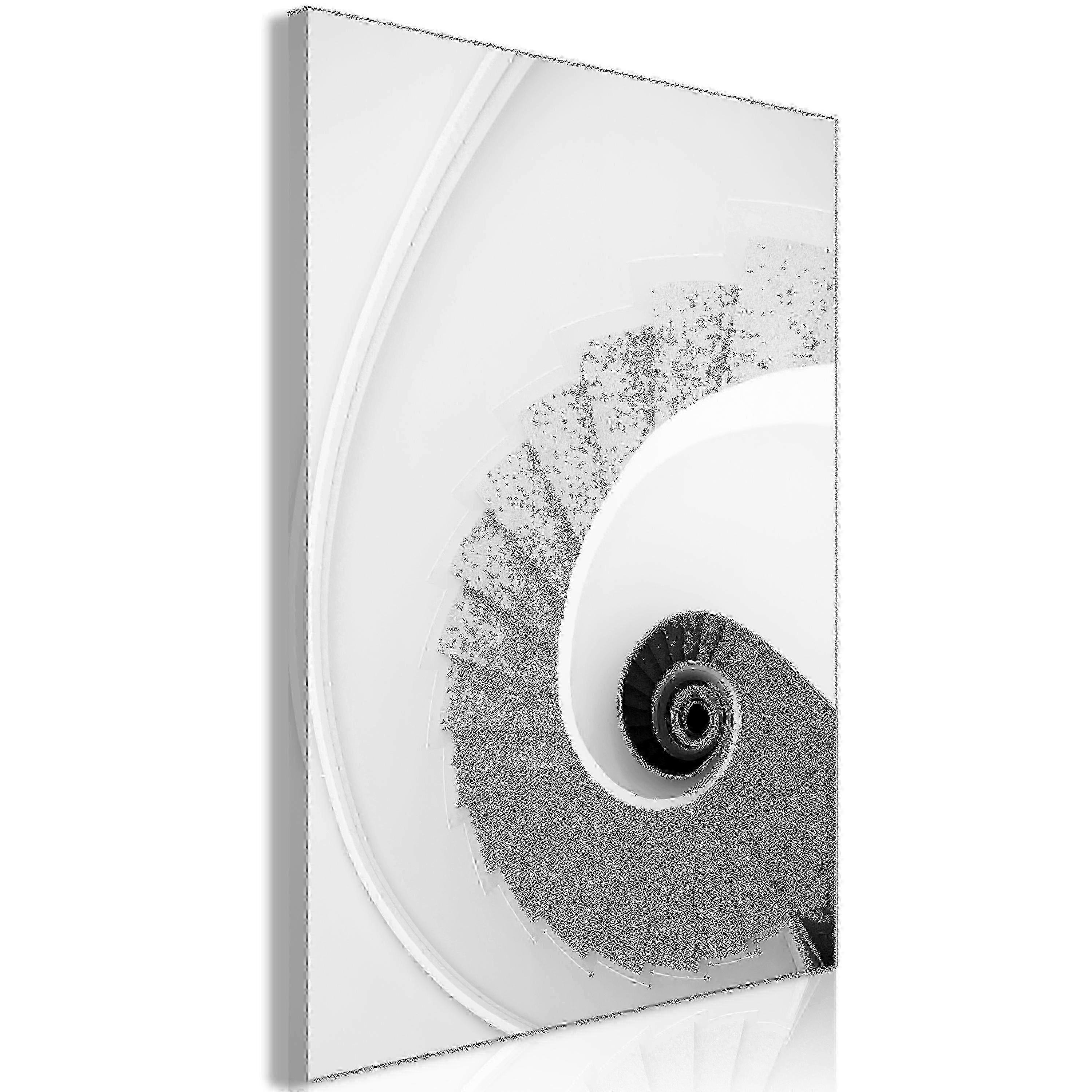 Impression sur toile - Escalier blanc (1 partie) vertical