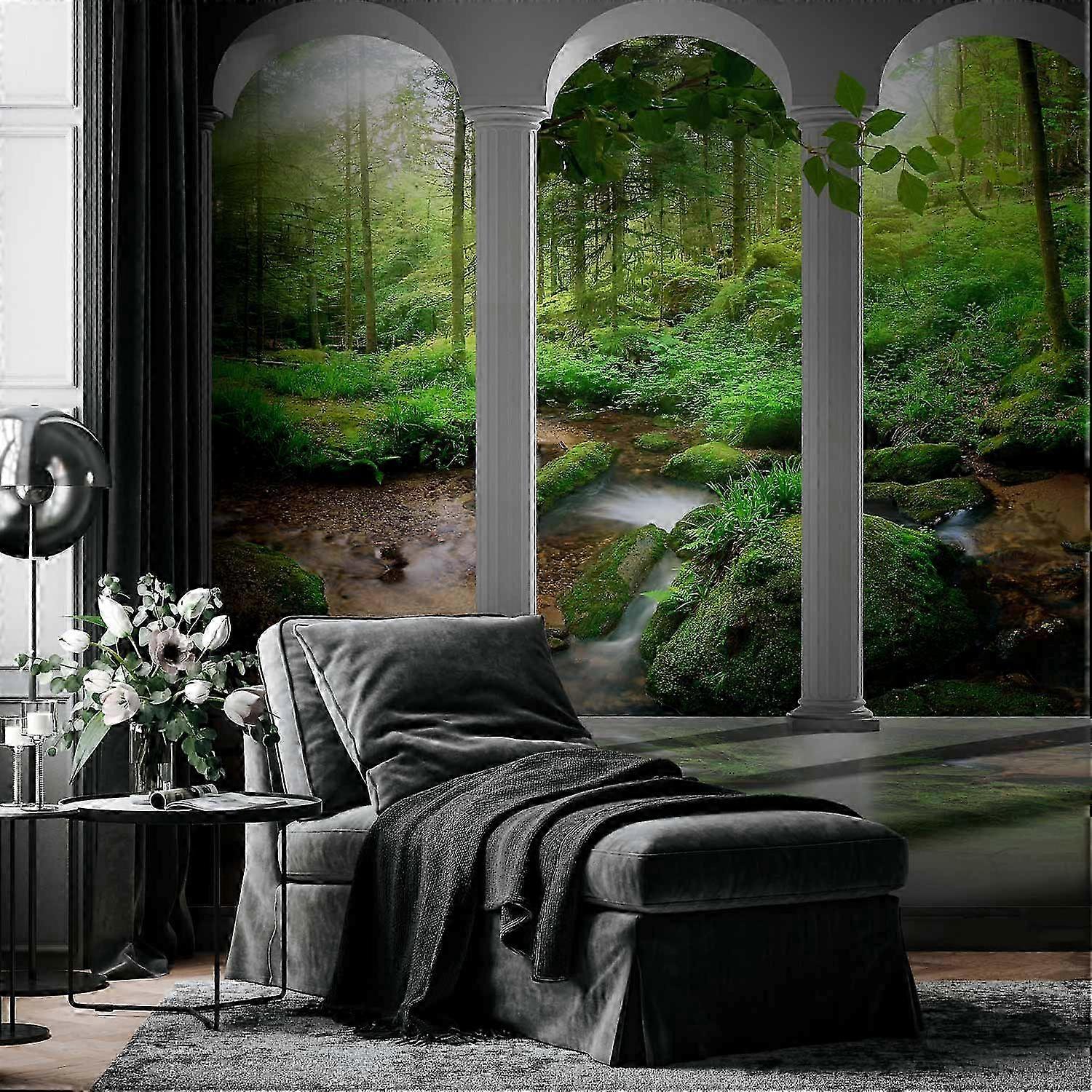 Self-adhesive Wall Mural - Pillars and Forest