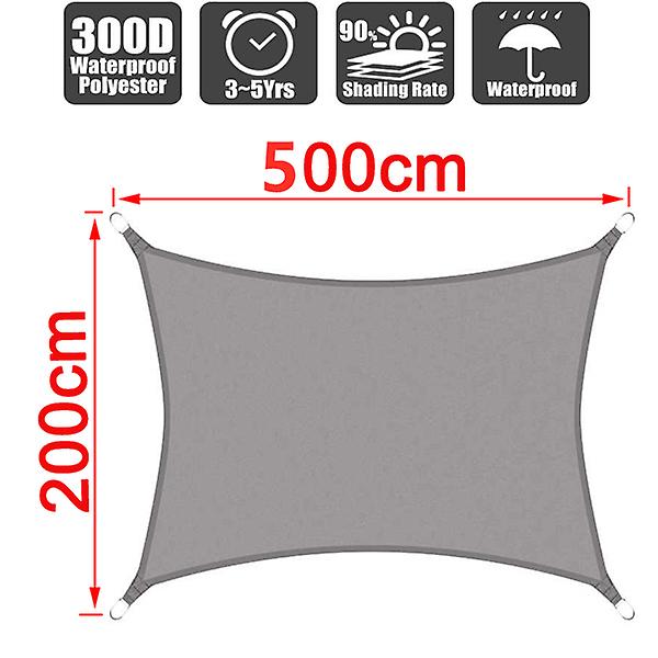 300d Shade Sail Square Rectangular Shade Sail Garden Patio Waterproof Polyester Awning Swimming Awning Camping Hiking Sail Canop