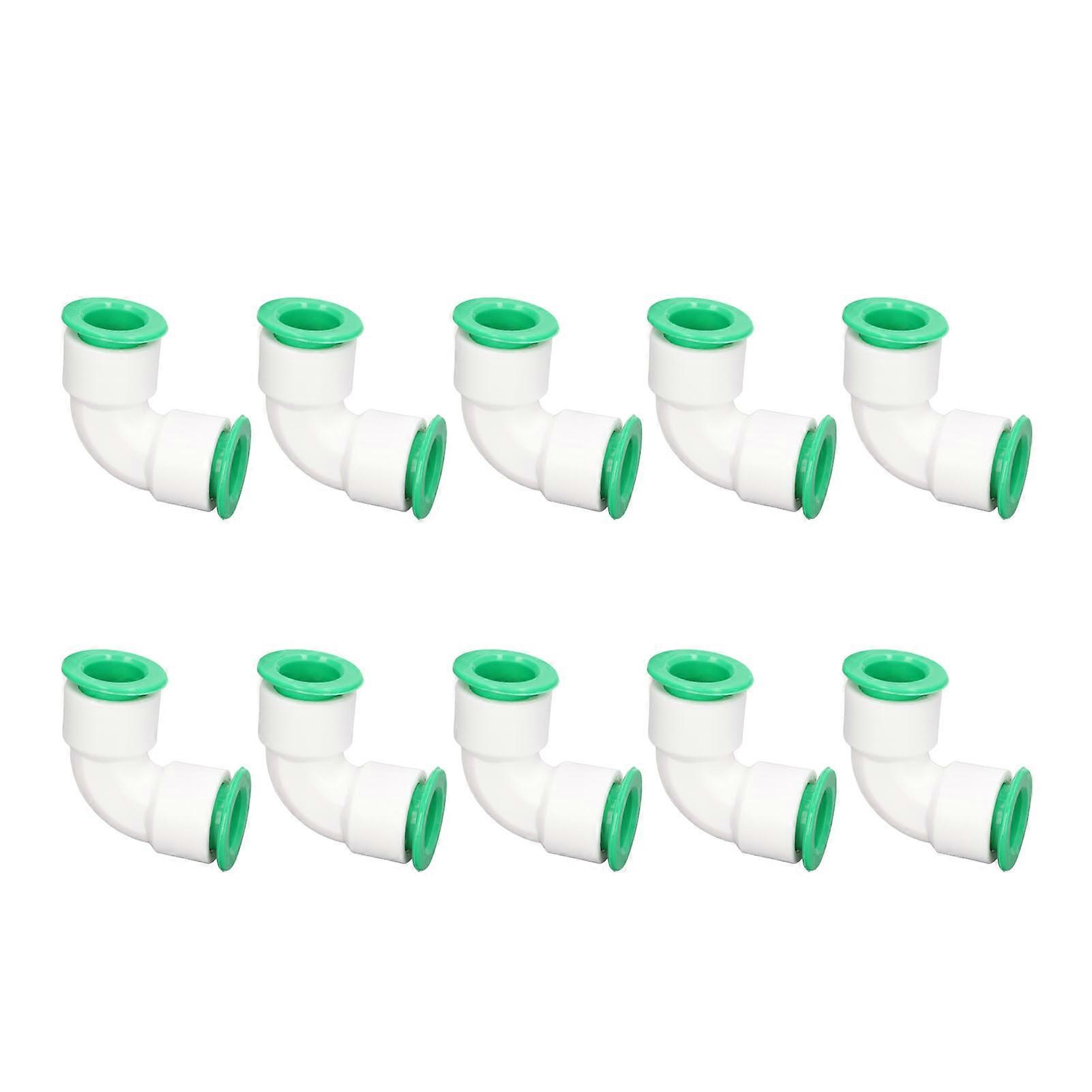 10Pcs Elbow Connector PPR Hose Pipe Fitting Quick Push Connection Set Kit for Pool 20mm / 0.79in 