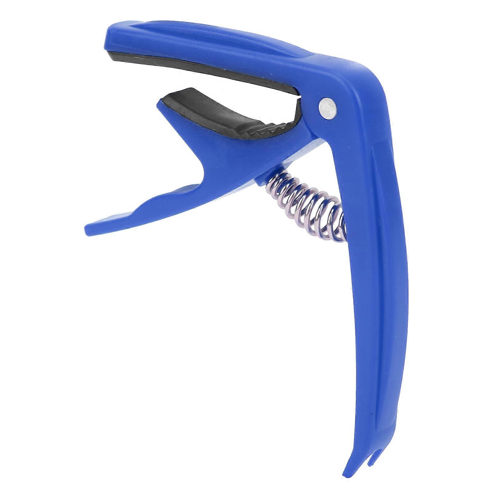 Guitar Capo Clamping ABS Shell Stringed Instrument Playing Tuning Accessories with SpringDark Blue 