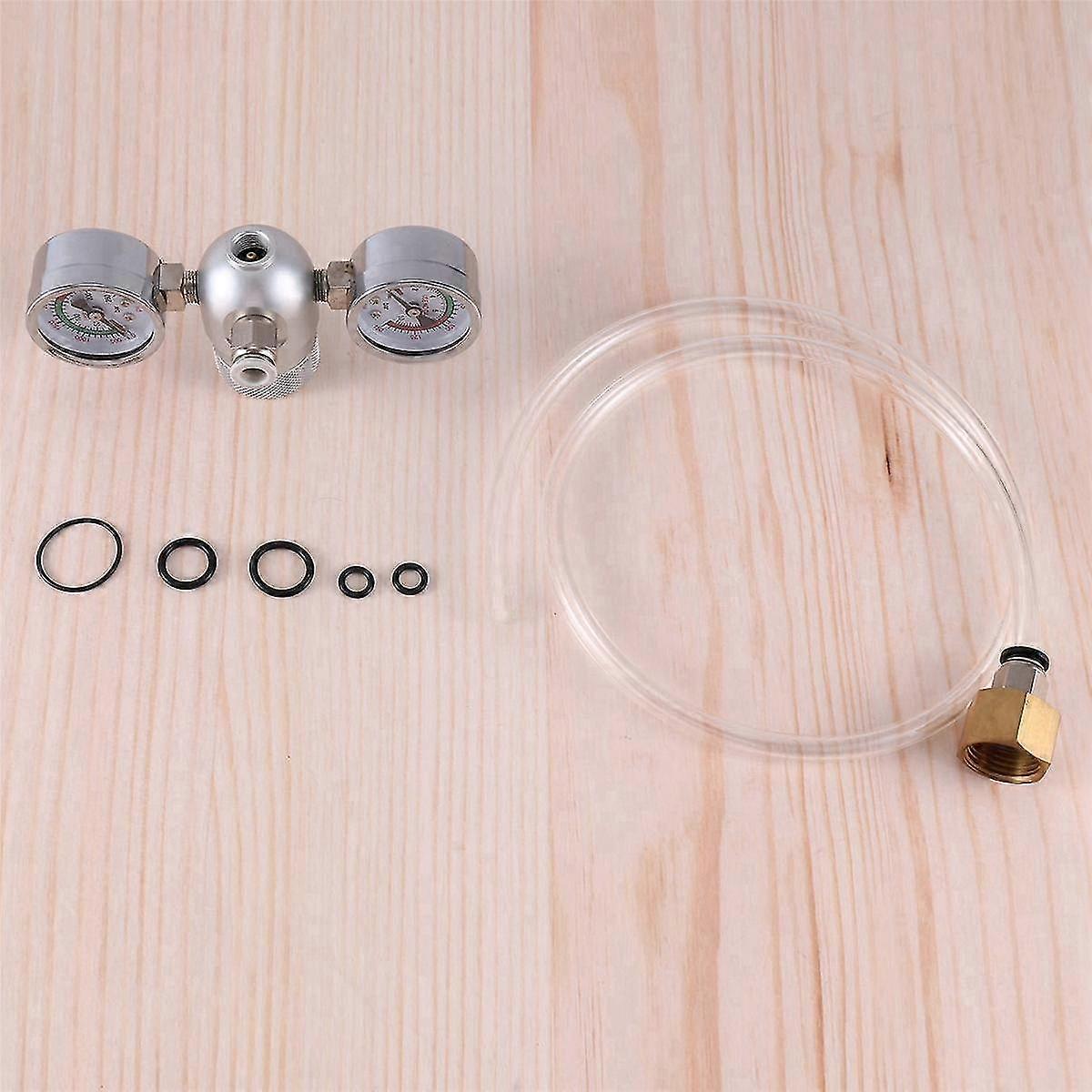 Whipped Cream Pressure Regulator Valve with Hose Line and Adapter for Whipped Cream Chargers 0.95 L