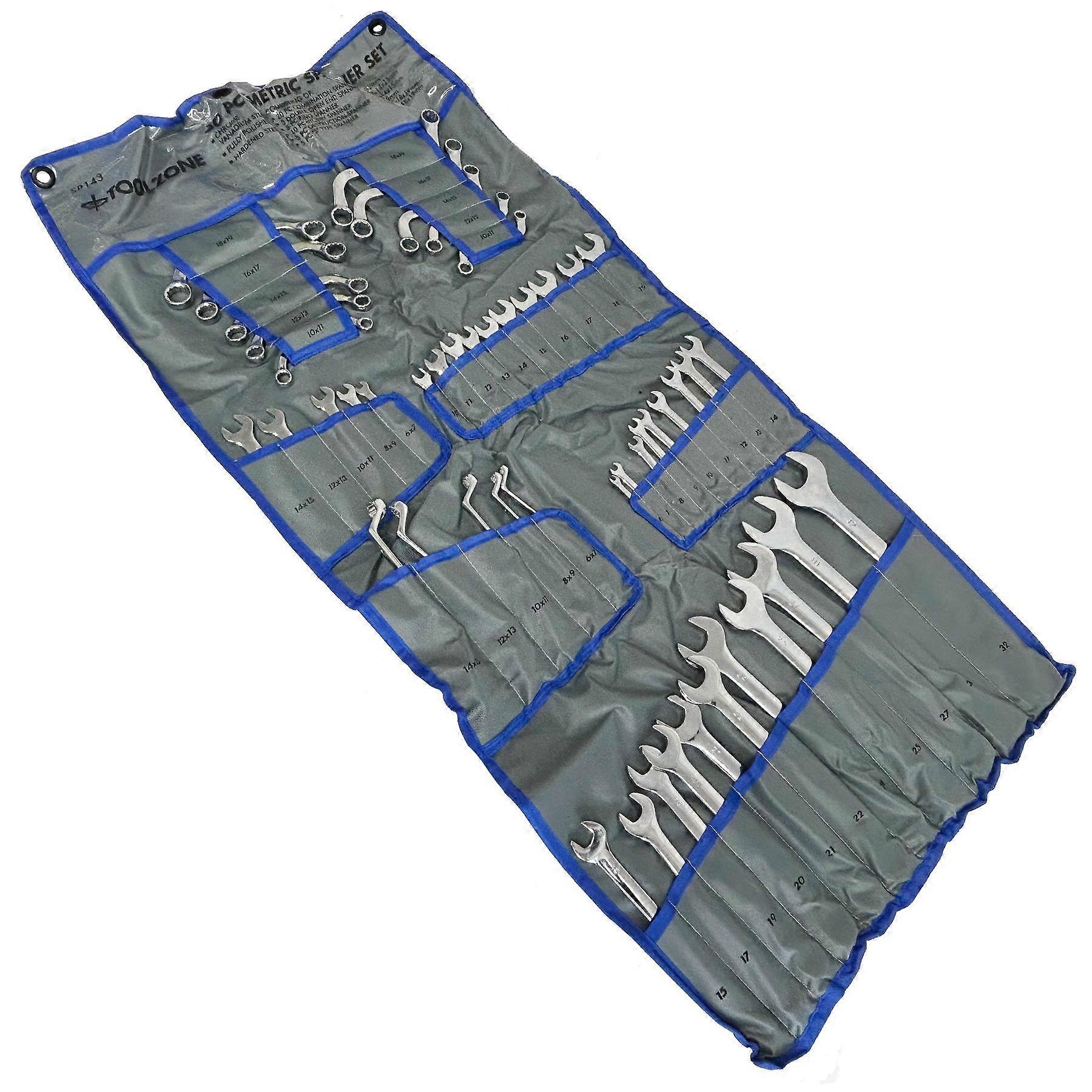 50pc Multi Purpose Metric Combination Spanner / wrench Set AN015