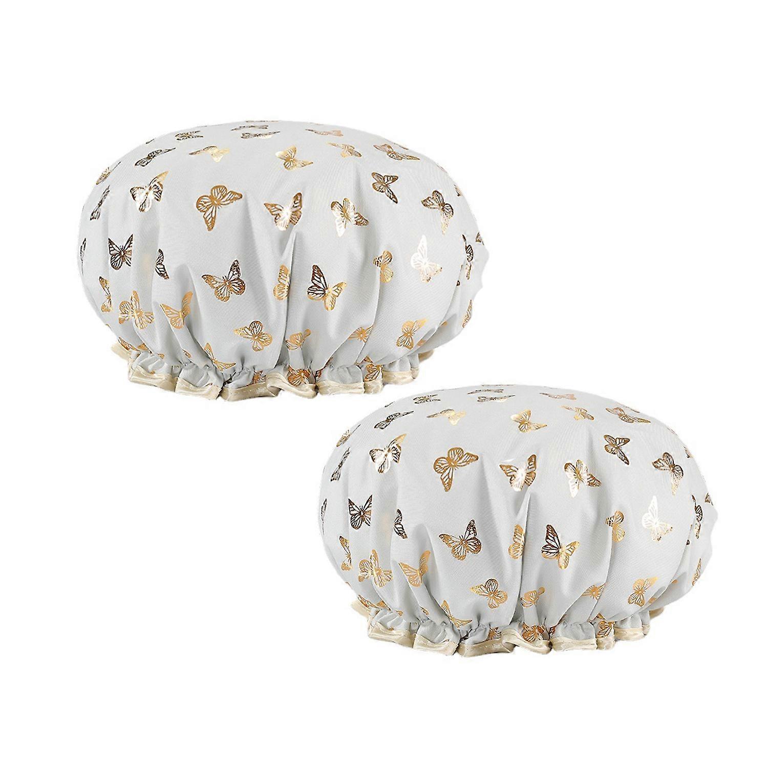 (Pack de 2 toiles) Bonnet de douche Bonnet de douche rutilisable imperma