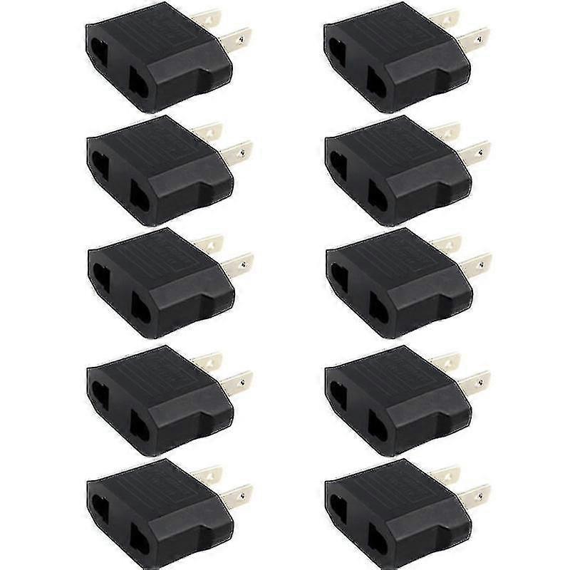 10 Pieces Eu Us Power Plug Adapter European Socket Eu To Us Plug Adapter