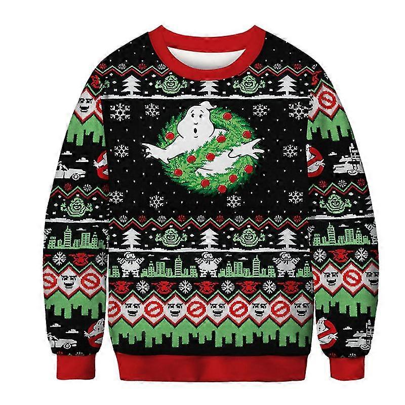 jianghuo unisex 3d print sjov feisty julemand sweater rund hals jul sweatshirt mænd kvinder efterår vinter plus størrelse tøj