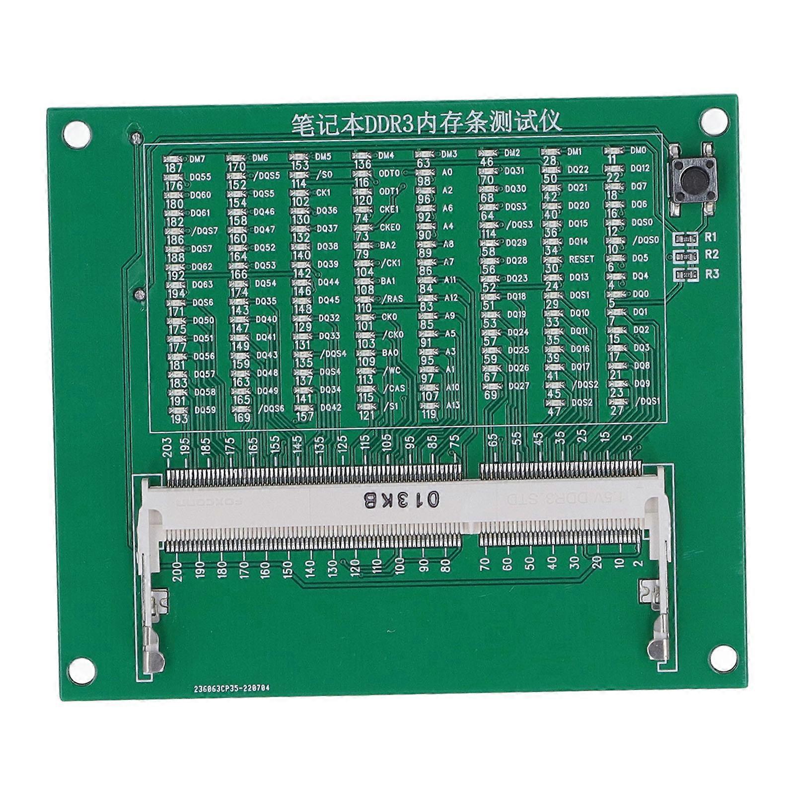Laptop Memory Test Card with LED Light Computer Motherboard Circuit Repair Detection Card DDR3