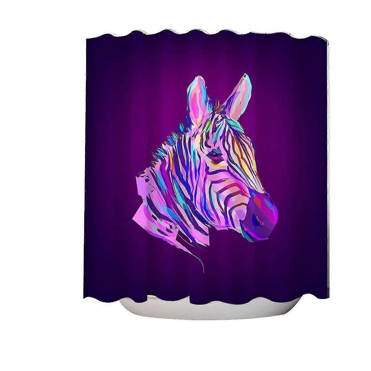 Artistic Purple Zebra Shower Curtain